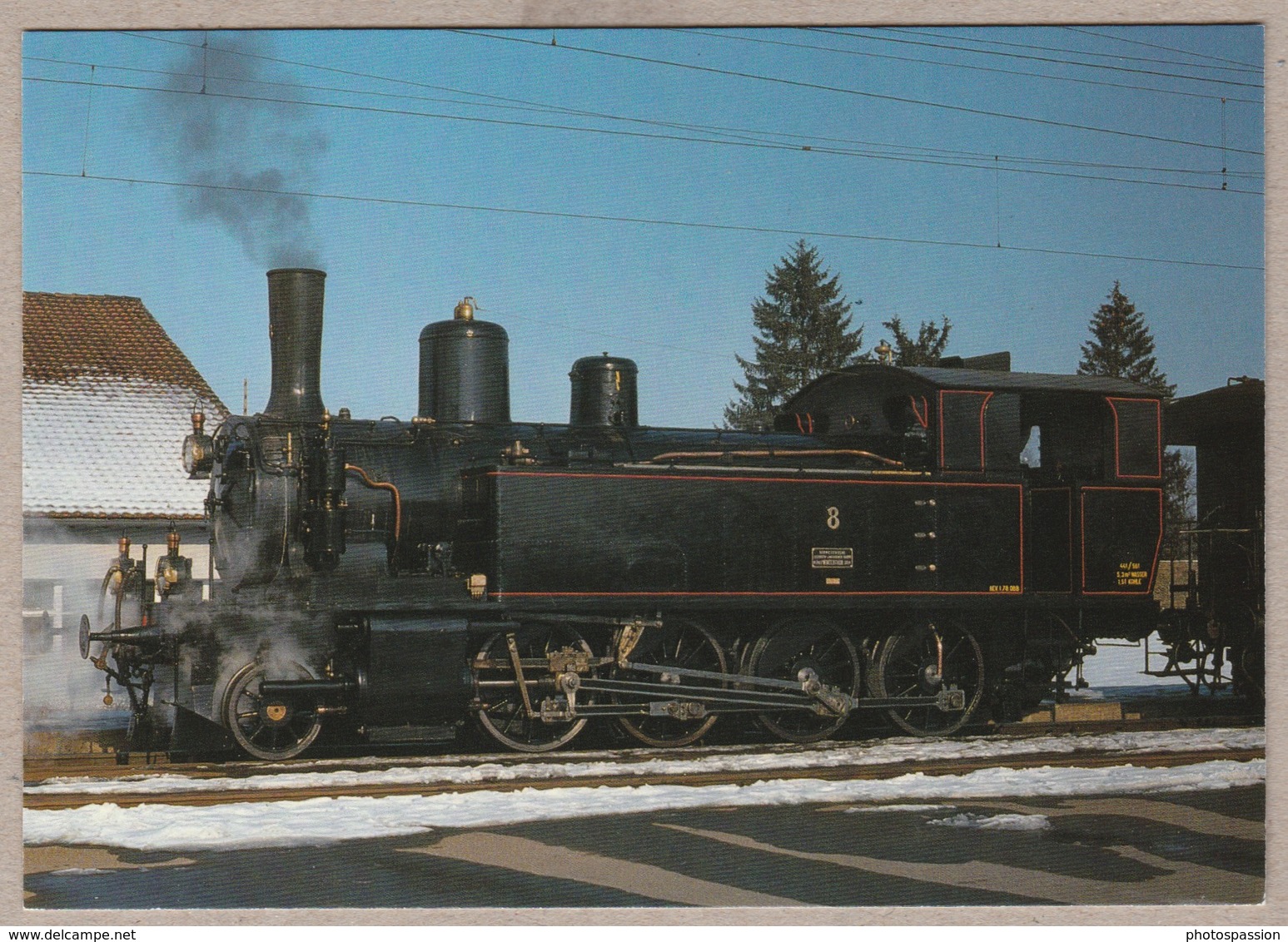 Verein Dampfbahn Bern Dampflokomotive Der Ehemaligen Emmentalbahn Aefliegen Am 15.2.1978 - Trenes