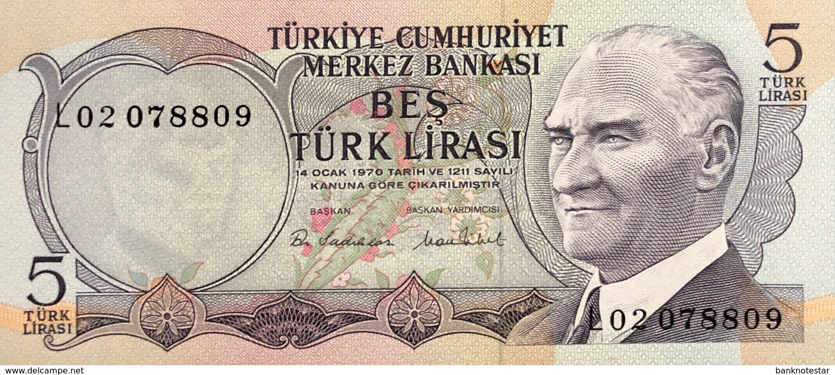 Turkey 5 Lira, P-185 (1976) - UNC - Turquie