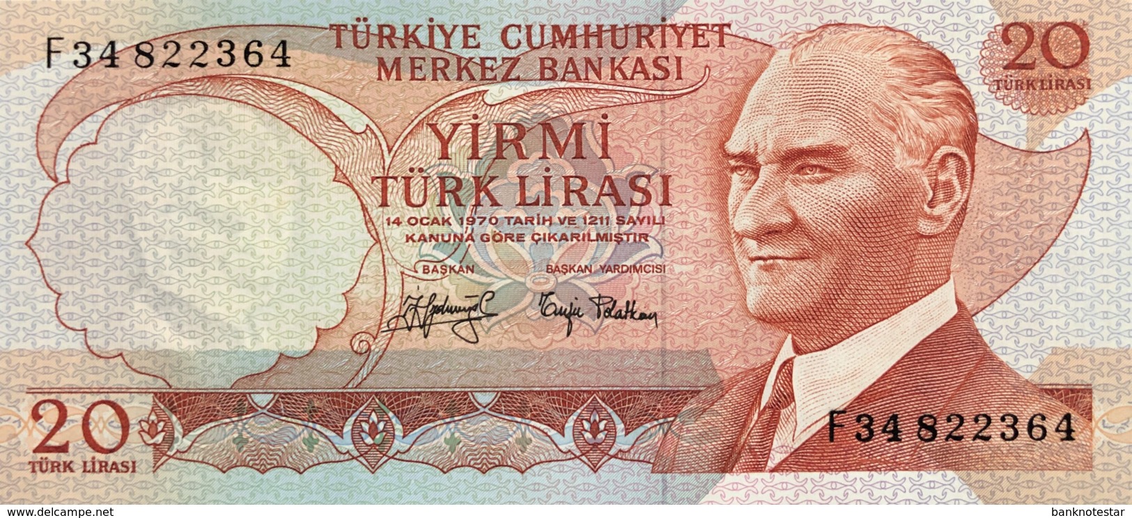 Turkey 20 Lira, P-187a (1976) - UNC - Turquie