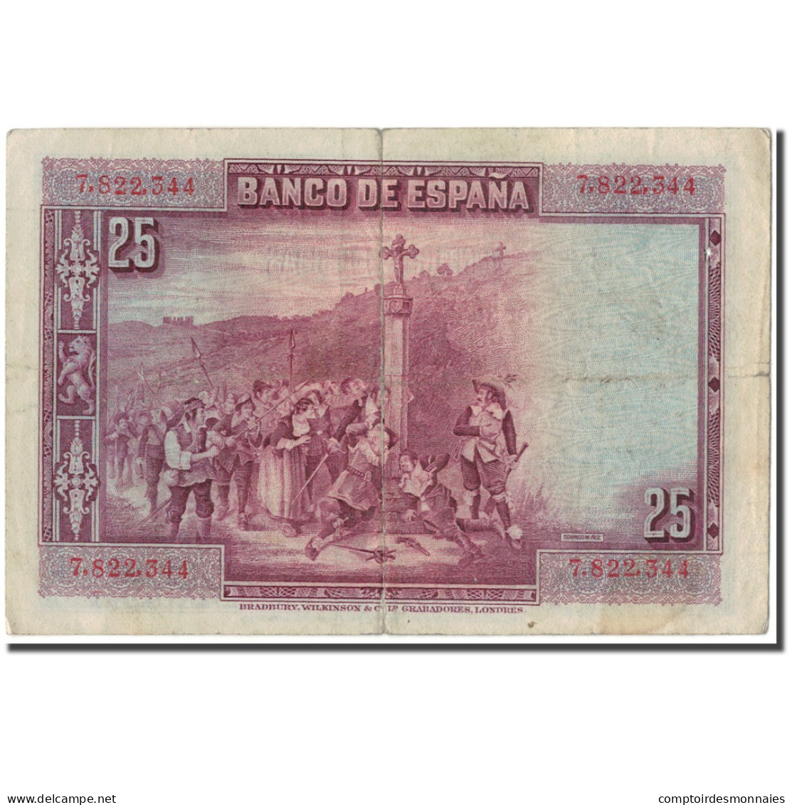 Billet, Espagne, 25 Pesetas, 1928, 1928-08-15, KM:74a, TB - 1-2-5-25 Pesetas