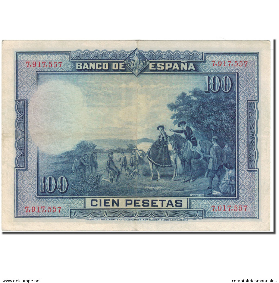 Billet, Espagne, 100 Pesetas, 1928, 1928-08-15, KM:76a, TTB - 100 Pesetas