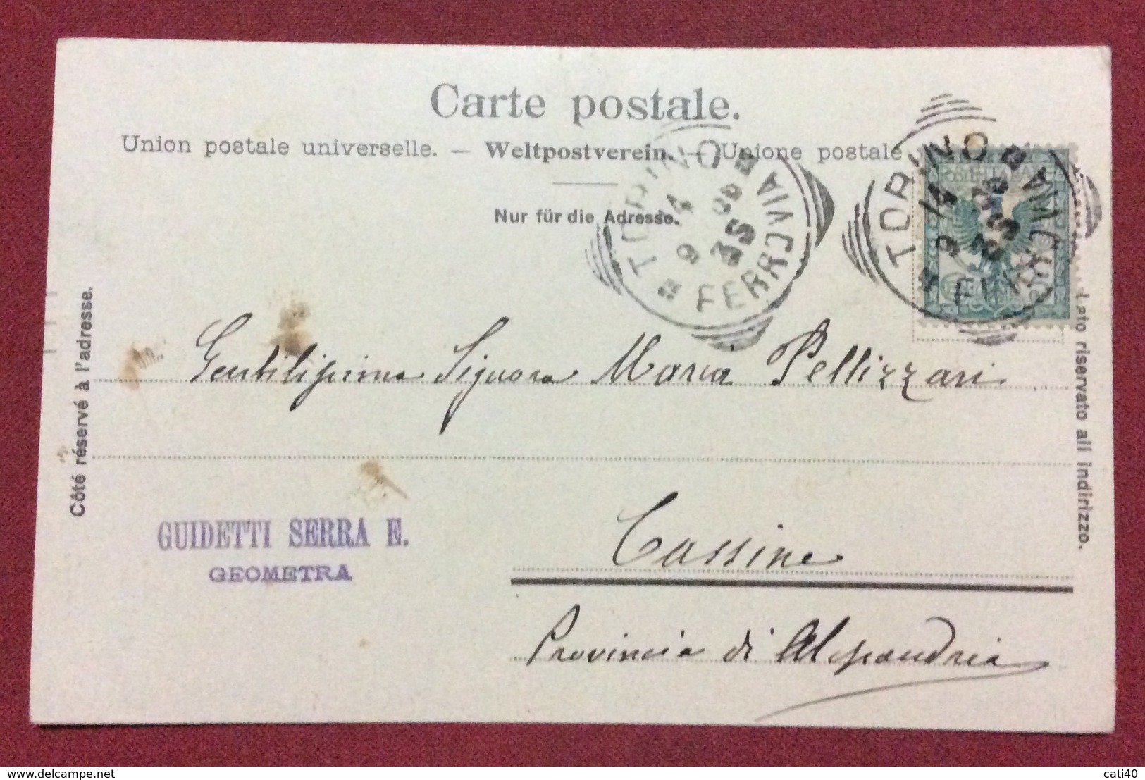 SUISSE SVIZZERA COSTUMI LOCALI  ST.GALLEN  CARTOLINA DA TORINO A  CASSINE ALESSANDRIA IL 14/9/1906 - St. Gallen