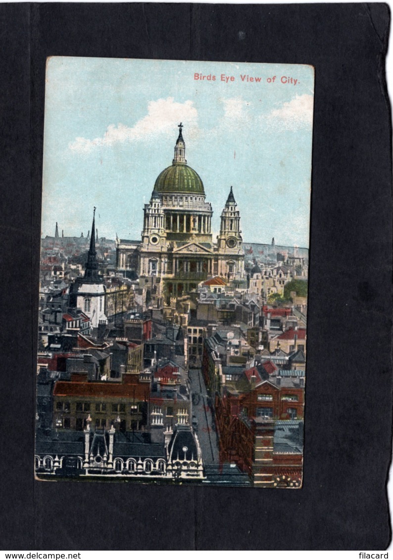 82501   Regno  Unito,  London,  Birds Eye View Of City,  VG - St. Paul's Cathedral