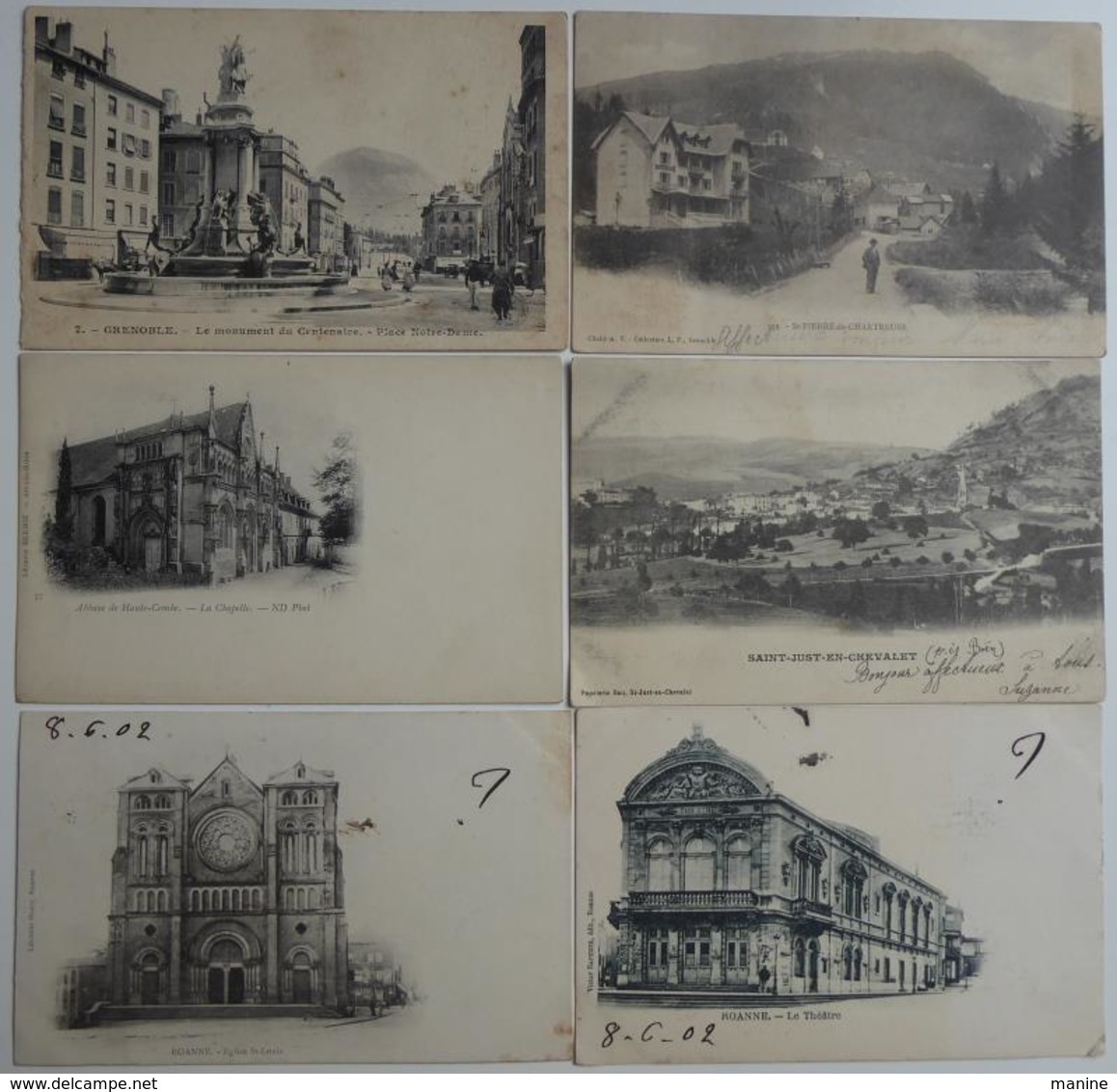 FRANCE; Lot De 350 Cartes Postales Anciennes à Trier De L'ancienne Région Rhône-Alpes - 100 - 499 Postales