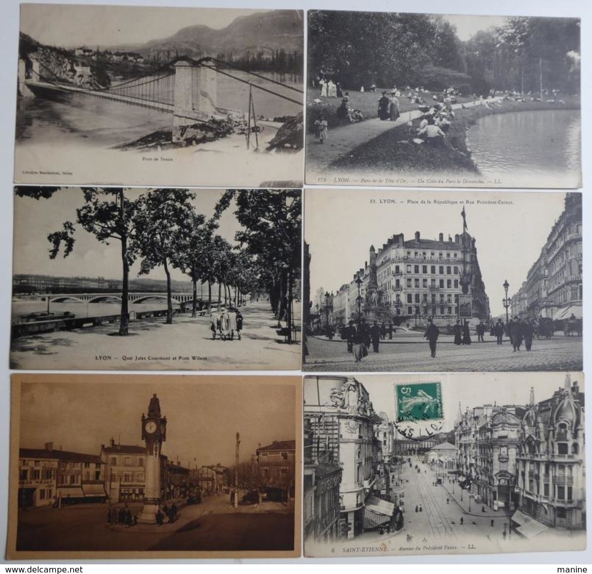 FRANCE; Lot De 350 Cartes Postales Anciennes à Trier De L'ancienne Région Rhône-Alpes - 100 - 499 Cartoline