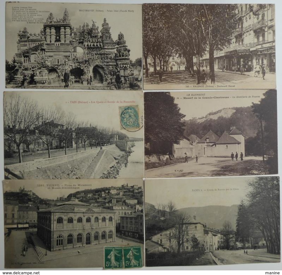 FRANCE; Lot de 350 Cartes postales anciennes à trier de l'ancienne région Rhône-Alpes