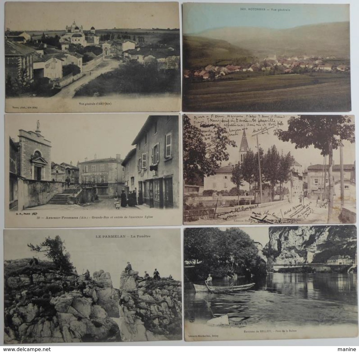 FRANCE; Lot de 350 Cartes postales anciennes à trier de l'ancienne région Rhône-Alpes