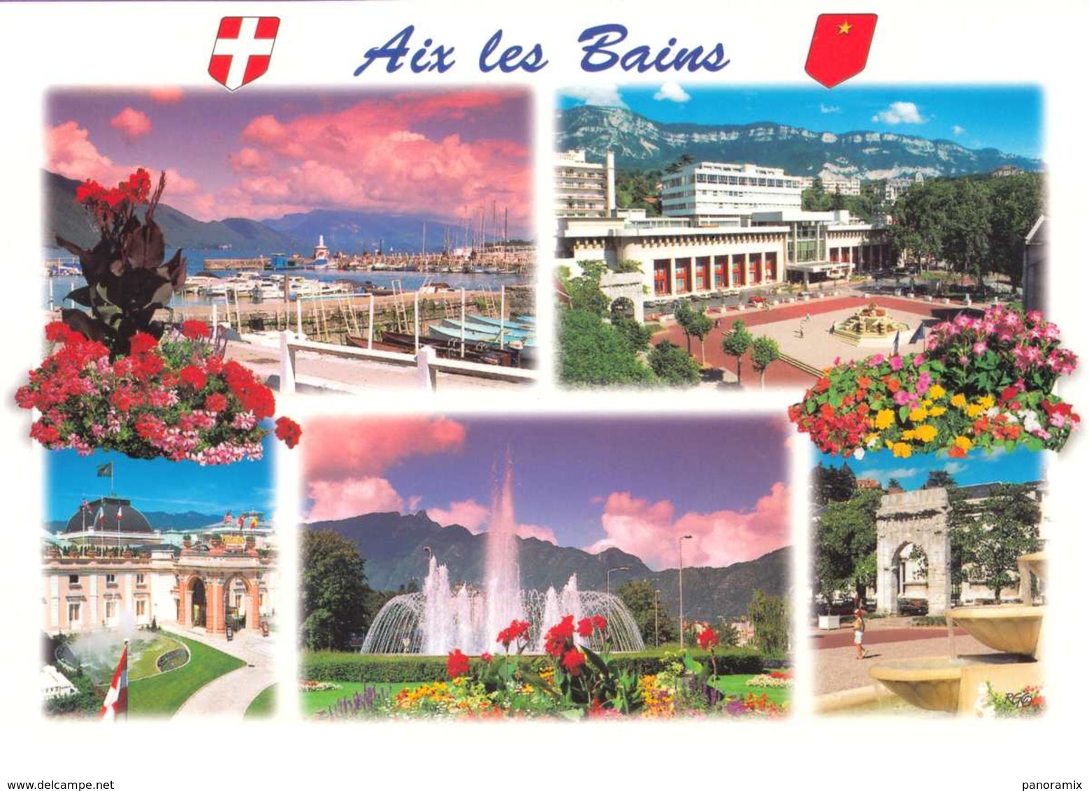 CP Aix Les Bains Multivues - écrite 10x15 - Aix Les Bains