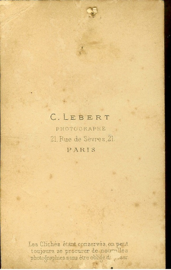 Real Photo, Old Around 1900, Young Soldier, Photograph C. Lebert, Paris, 10.3x6.5cm, Cardboard, Militaria - Guerre, Militaire