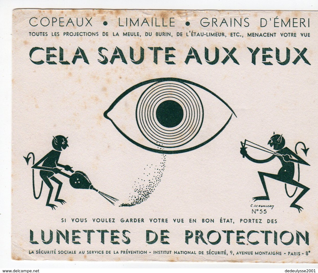 Dec18     83446     Buvard    Institut National De Sécurité  N° 55 - Batterien