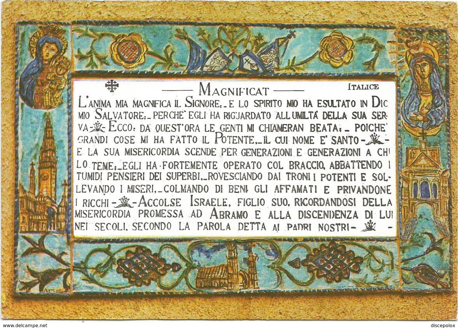 V3408 Ain Karem - Santuario Della Visitazione - Il Magnificat - Mosaico Mosaique Mosaic / Non Viaggiata - Israele
