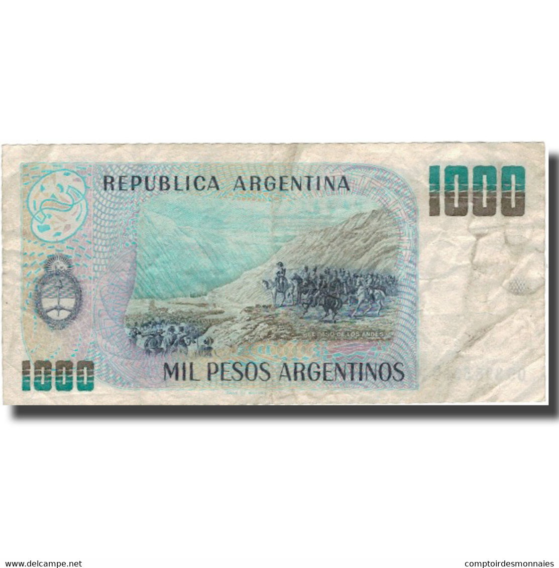 Billet, Argentine, 1000 Pesos Argentinos, Undated (1983-85), KM:317a, TB - Argentine