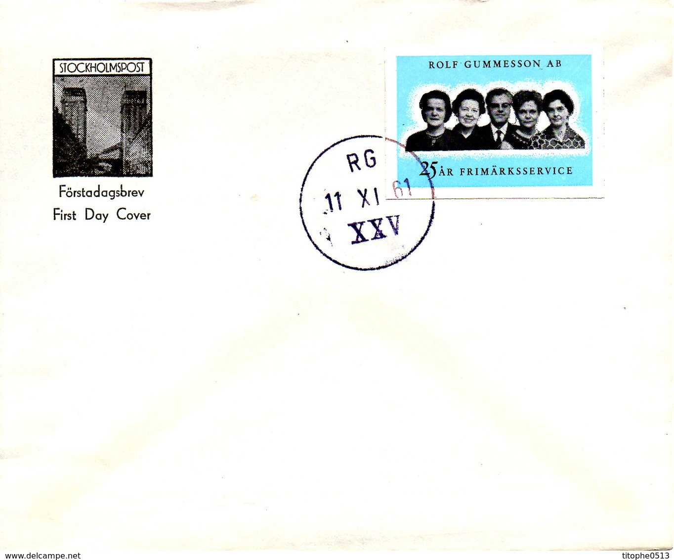 SUEDE. Enveloppe 1er Jour De 1961. Rolf Gummesson AB. - Local Post Stamps
