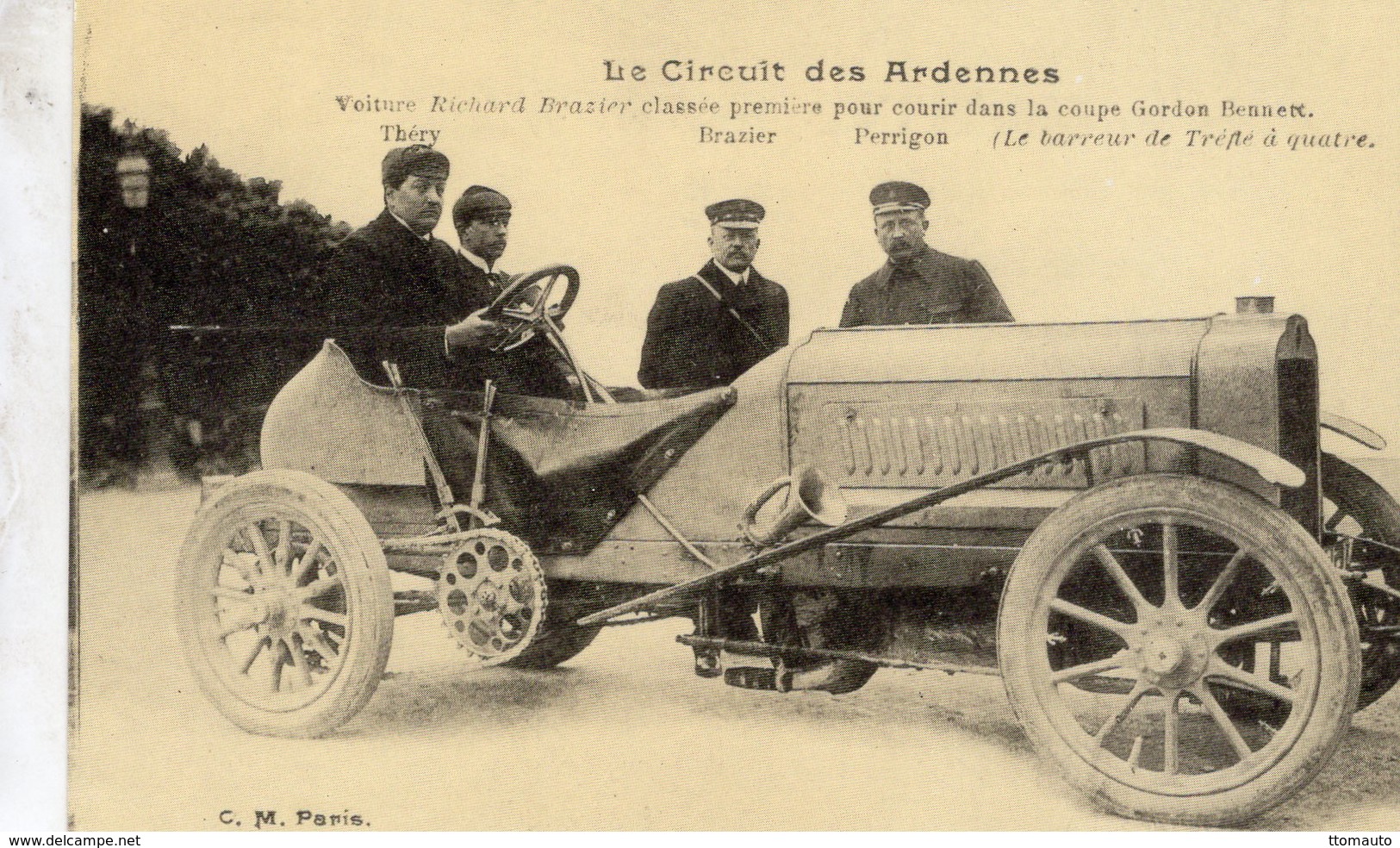 Le Circuit Des Ardennes  -  Thery Sur Voiture Richard Brazier  -  Carte Postale Re-edition Cecodi - Grand Prix / F1