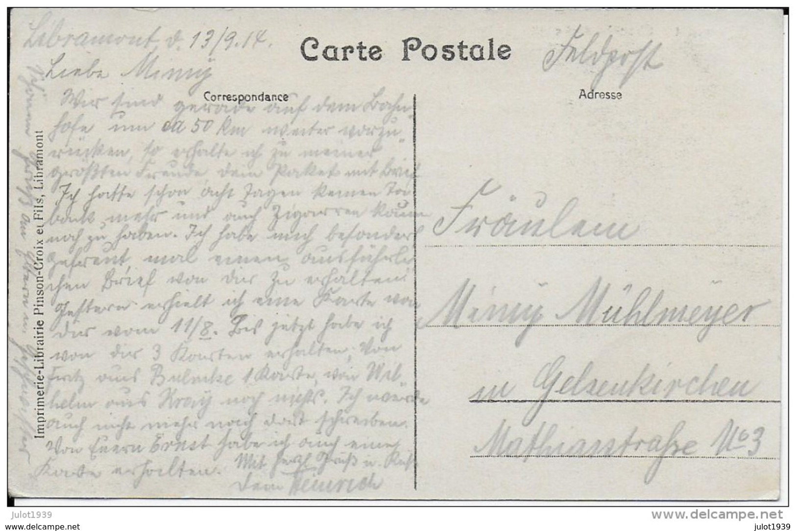 LIBRAMONT ..-- FELDPOST 1914-18 MILITARIA . Chapelle De Lorette .  Voir Verso . - Libramont-Chevigny
