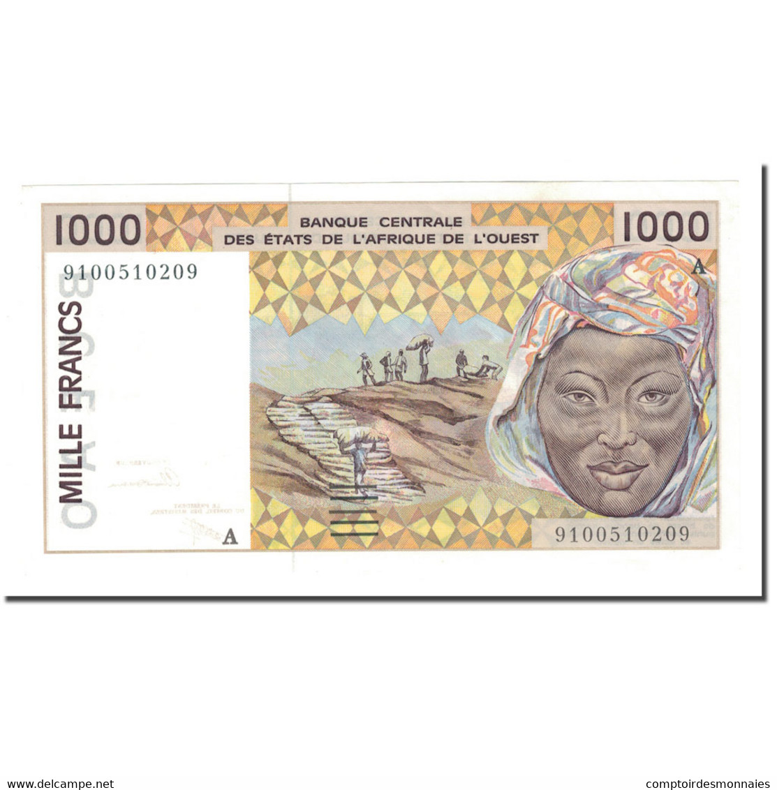 Billet, West African States, 1000 Francs, 1991, KM:111Aa, NEUF - États D'Afrique De L'Ouest