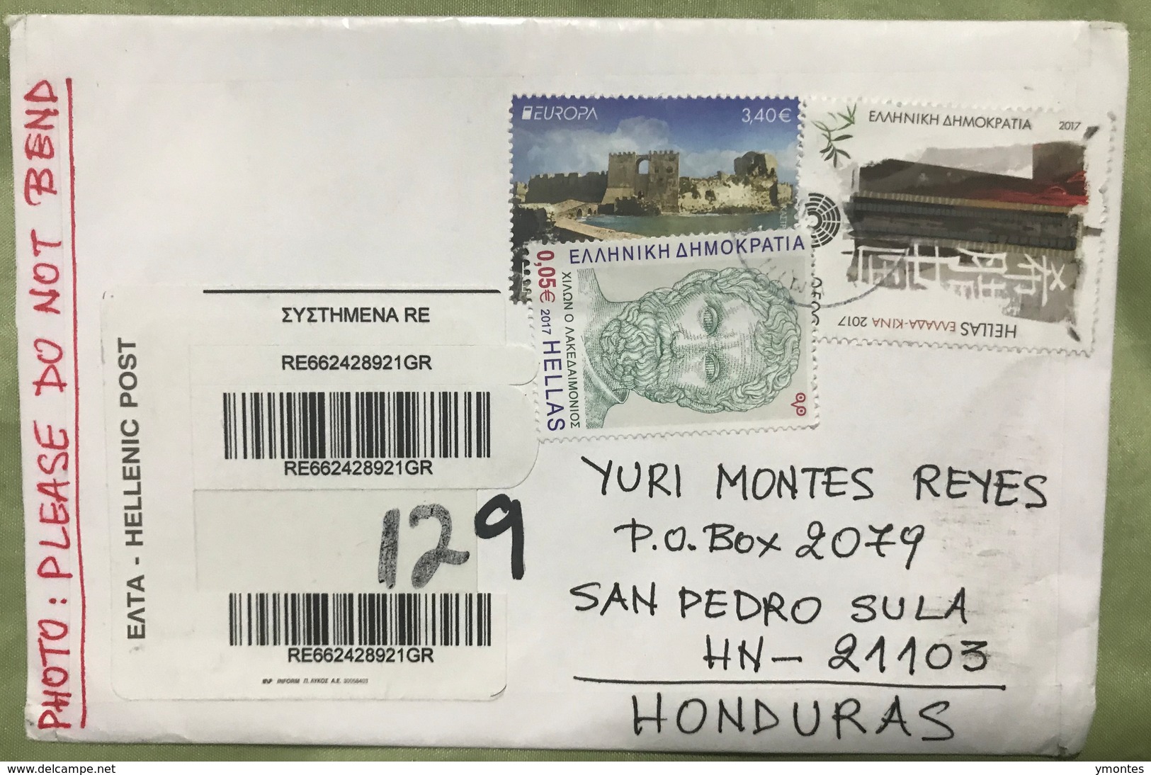 Registered Circulated Cover Grecee 2018 - Cartas & Documentos