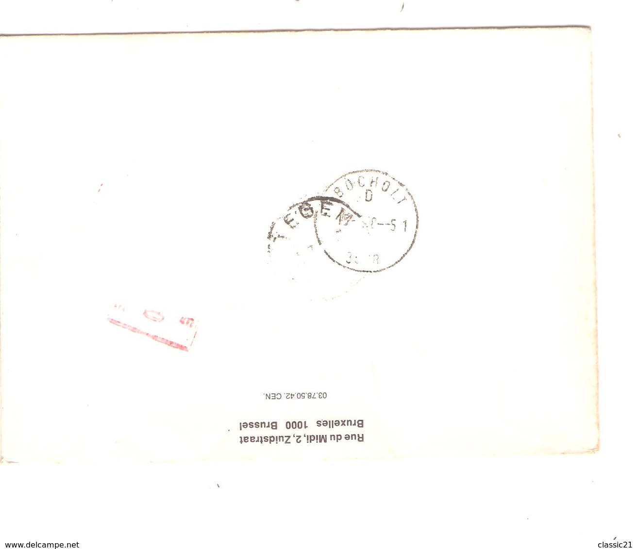 2669/ C.méc.BXL 1978 ETS Lapperre Appareil Auditif V.Bocholt Taxée 10 Frs étiq.refusé Détaxée Van Port Ontheven - Covers & Documents