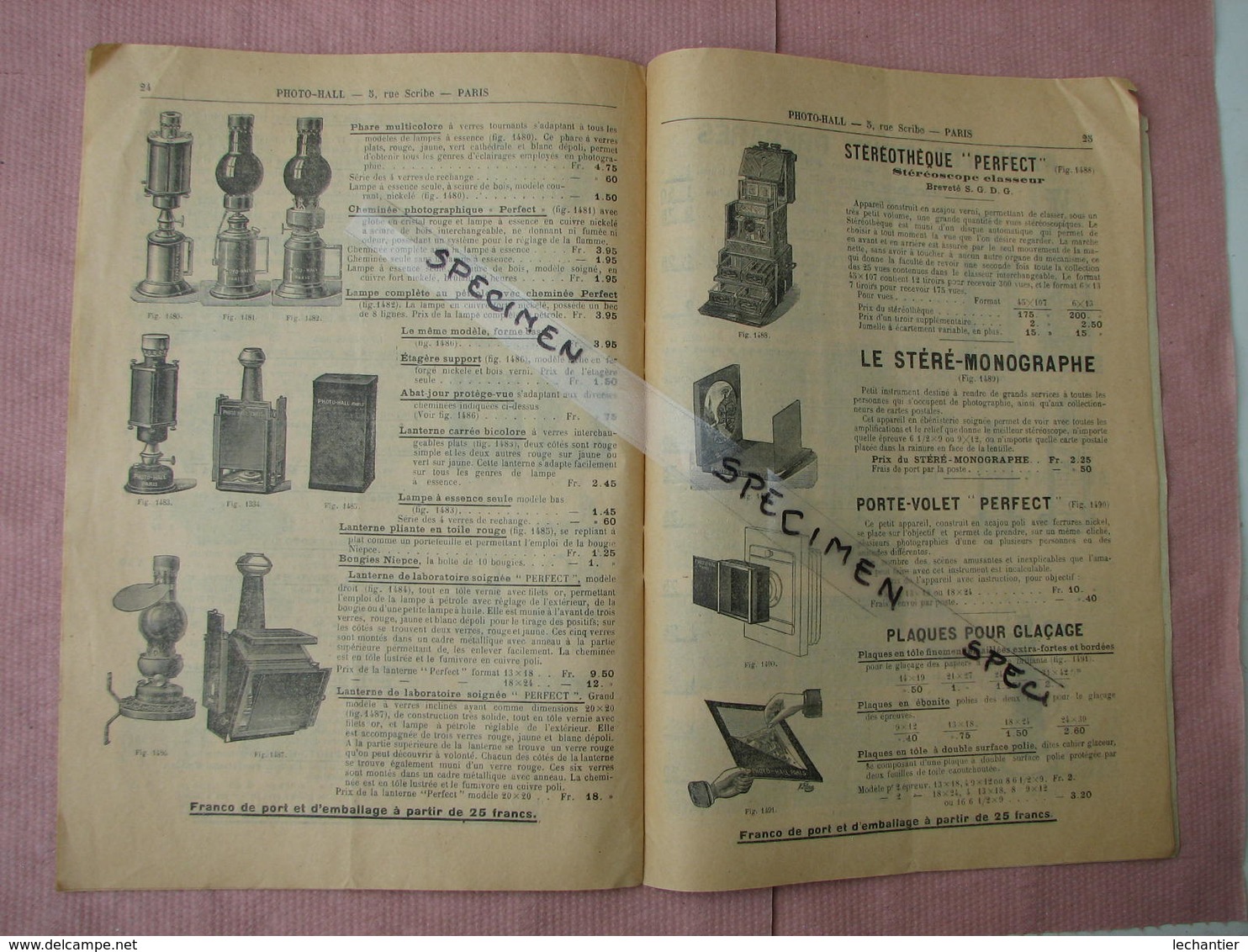 PHOTO-HALL 1905 Catalogue 32 Pages 18X26 Nombreux Clichés Sur Appareils . TBE - Appareils Photo