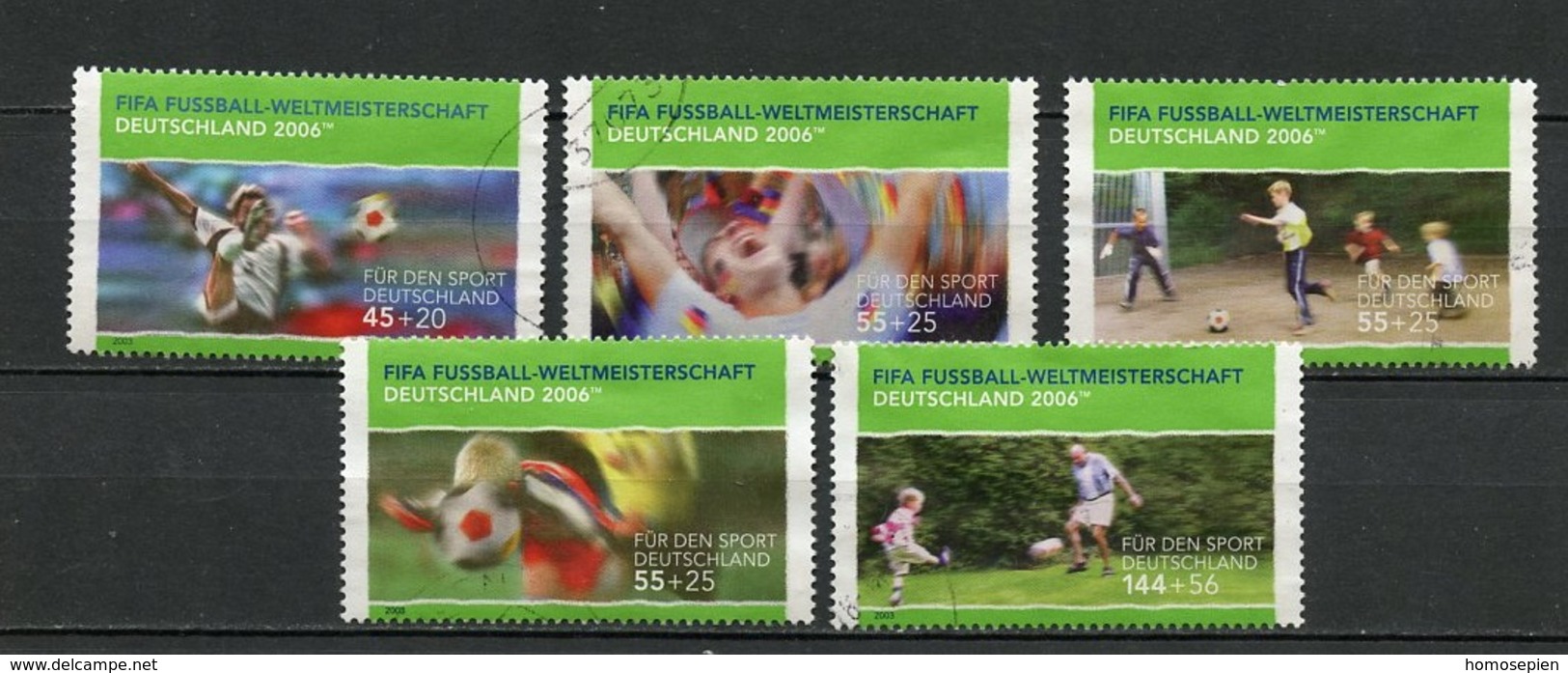 Allemagne Fédérale - Germany - Deutschland 2003 Y&T N°2152 à 2156 - Michel N°2324 à 2328 (o) - Série Pour Le Sport - Oblitérés