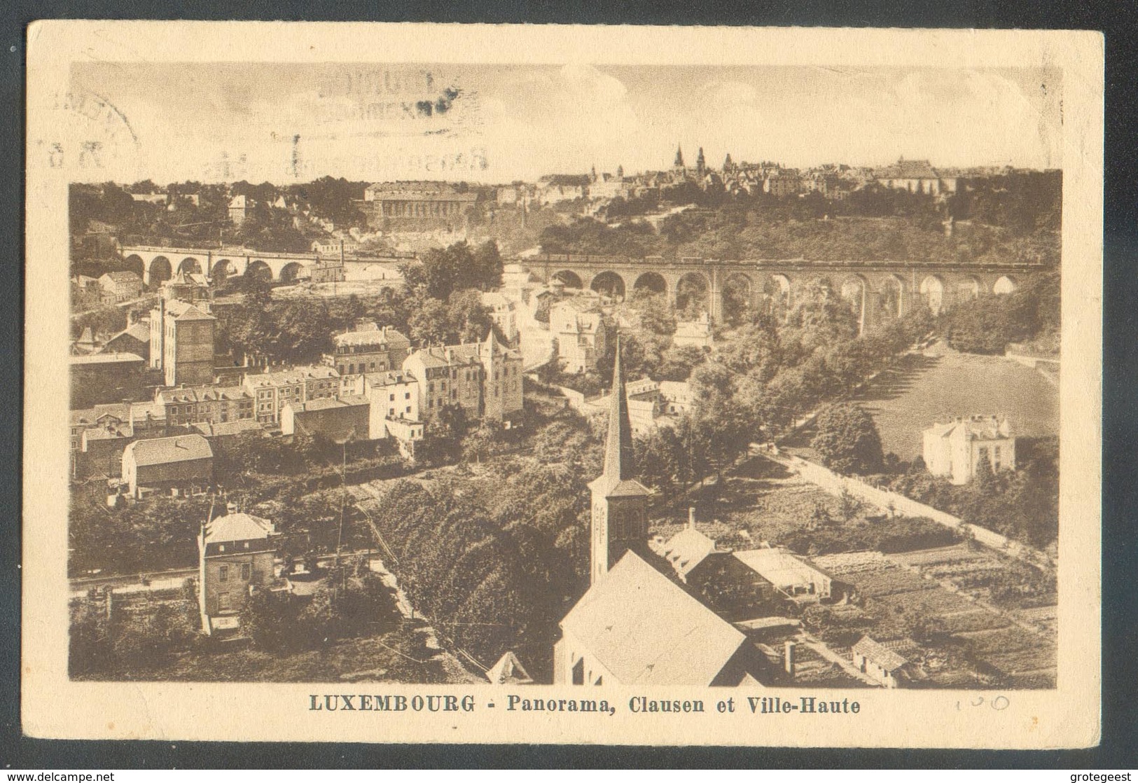 C.P. De LUXEMBOURG - CLAUSEN Panorama Ville Haute Affr. 10c. Obl. Mécanique TOURING-CLUB Luxembourgeois 1932 Vers Anvers - Bourscheid