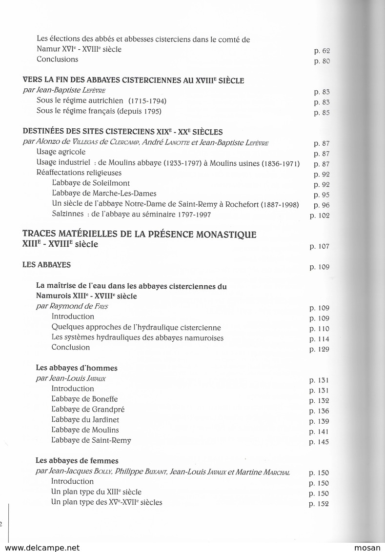 Les Cisterciens En Namurois XIIIe-XXe Siècle. Abbaye. - Histoire