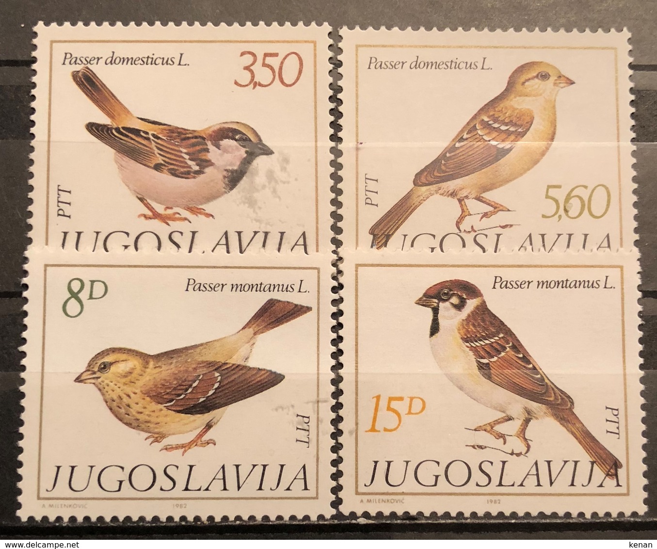 Yugoslavia, 1982, Mi: 1925/28 (MNH) - Moineaux