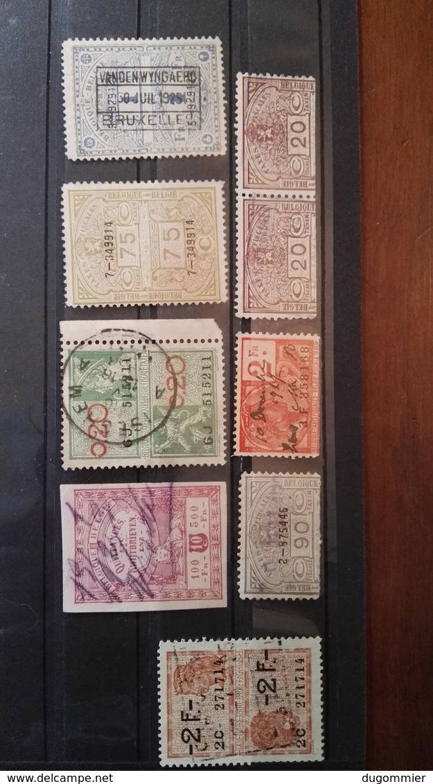 BELGIQUE Lot De Timbres Fiscaux - Timbres