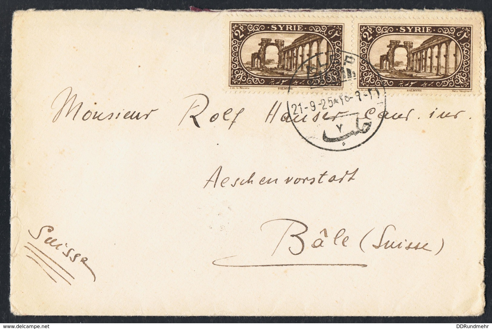 1925  Palmyra Mi SY 270  Sn SY 180  Yt SY-FR 161  Sg SY 182  Echt Gelaufen Siehe Scan - Syrien