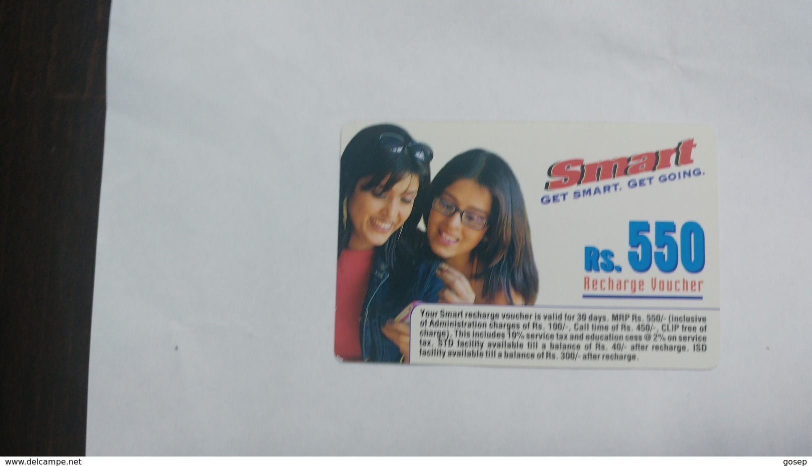 India-smart Card-(41d)-(rs.550)-(siliguri)-(1.7.2005)-(look Out Side)-used Card+1 Card Prepiad Free - India