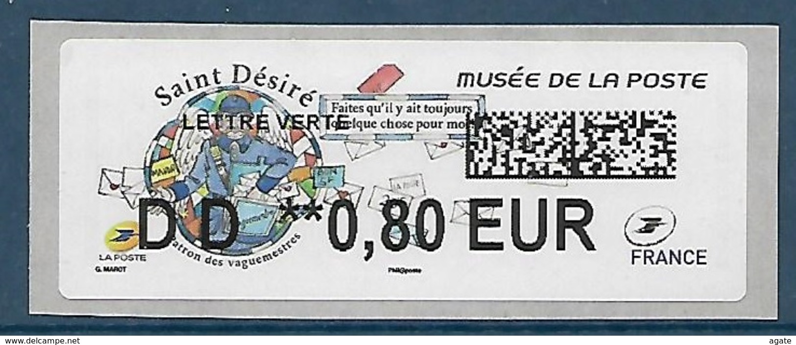 Lisa 2 Saint Désiré Lettre Verte DD 0.80 - Musée De La Poste (2018) Neuf** - 2010-... Vignettes Illustrées