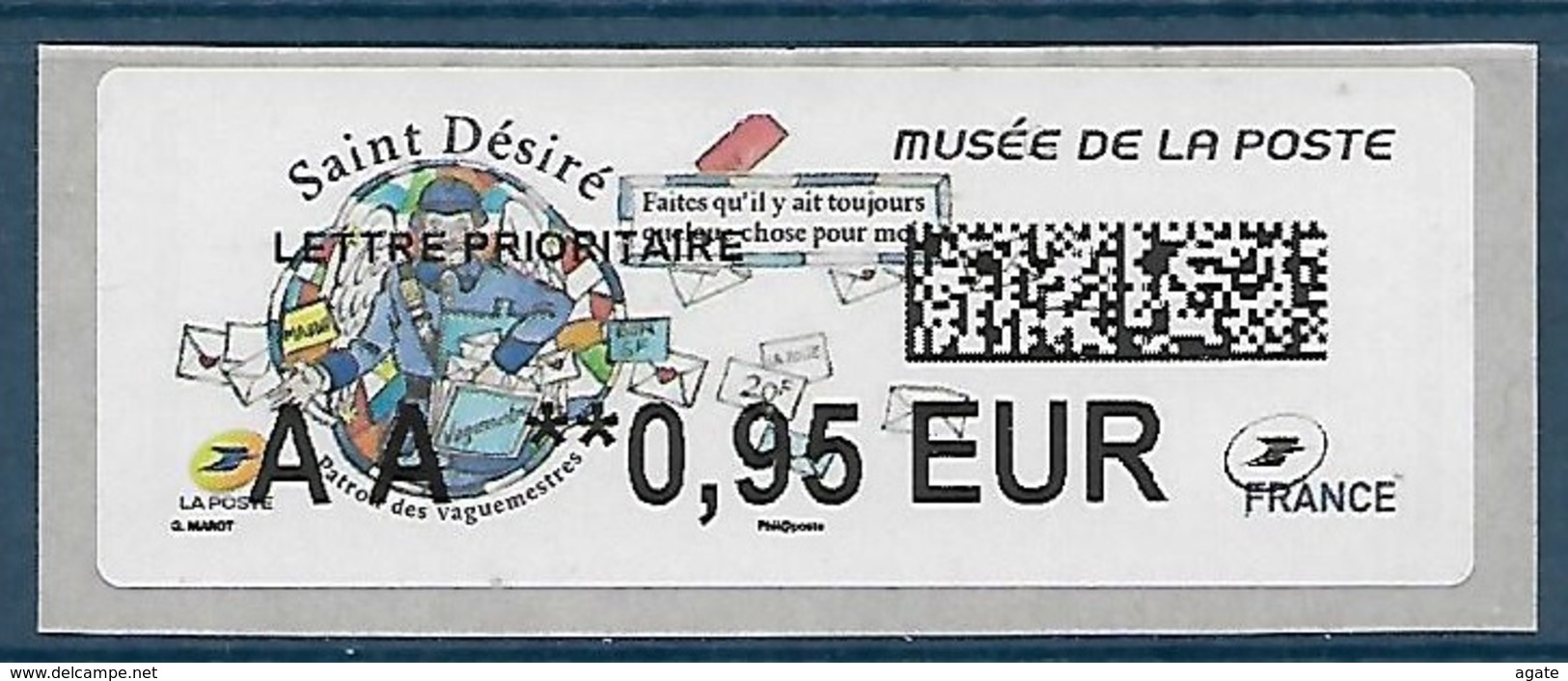 Lisa 2 Saint Désiré Lettre Prioritaire AA 0.95  - Musée De La Poste (2018) Neuf** - 2010-... Vignettes Illustrées