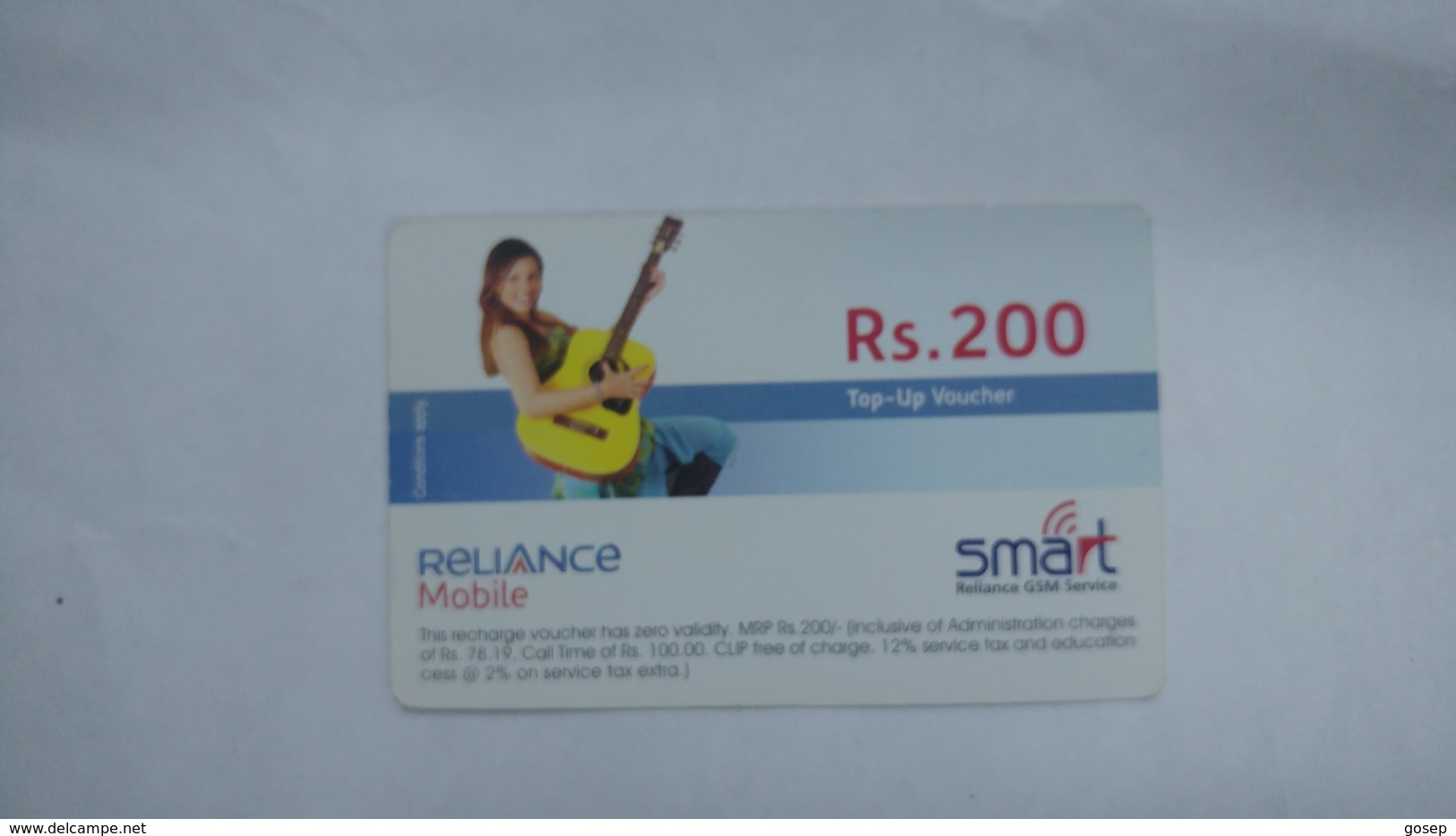 India-smart Card-(42a)-(rs.200)-(siliguri)-(31.12.2007)-(look Out Side)-used Card+1 Card Prepiad Free - India