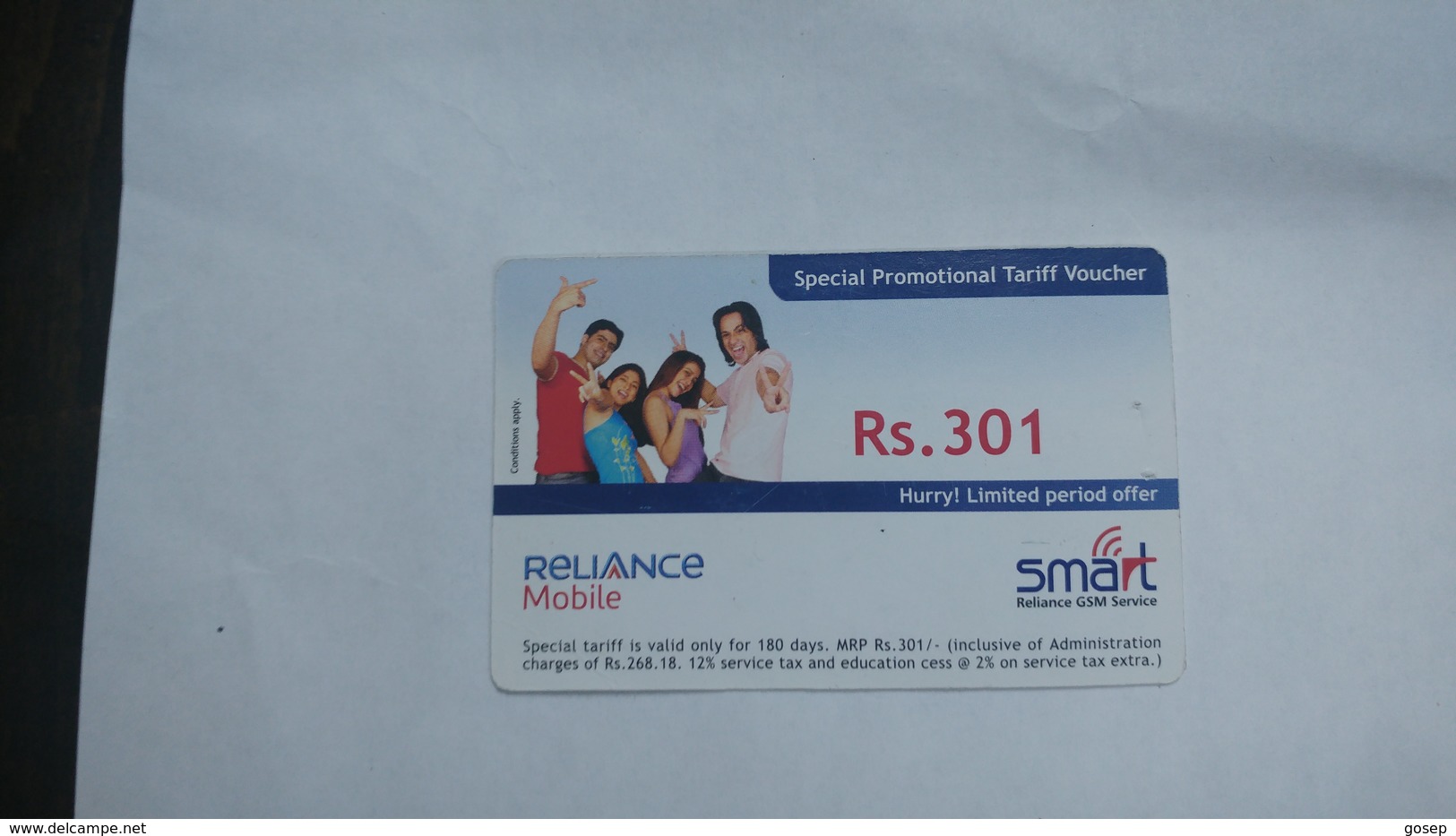 India-smart Card-(42b)-(rs.301)-(siliguri)-(30.6.2007)-(look Out Side)-used Card+1 Card Prepiad Free - India
