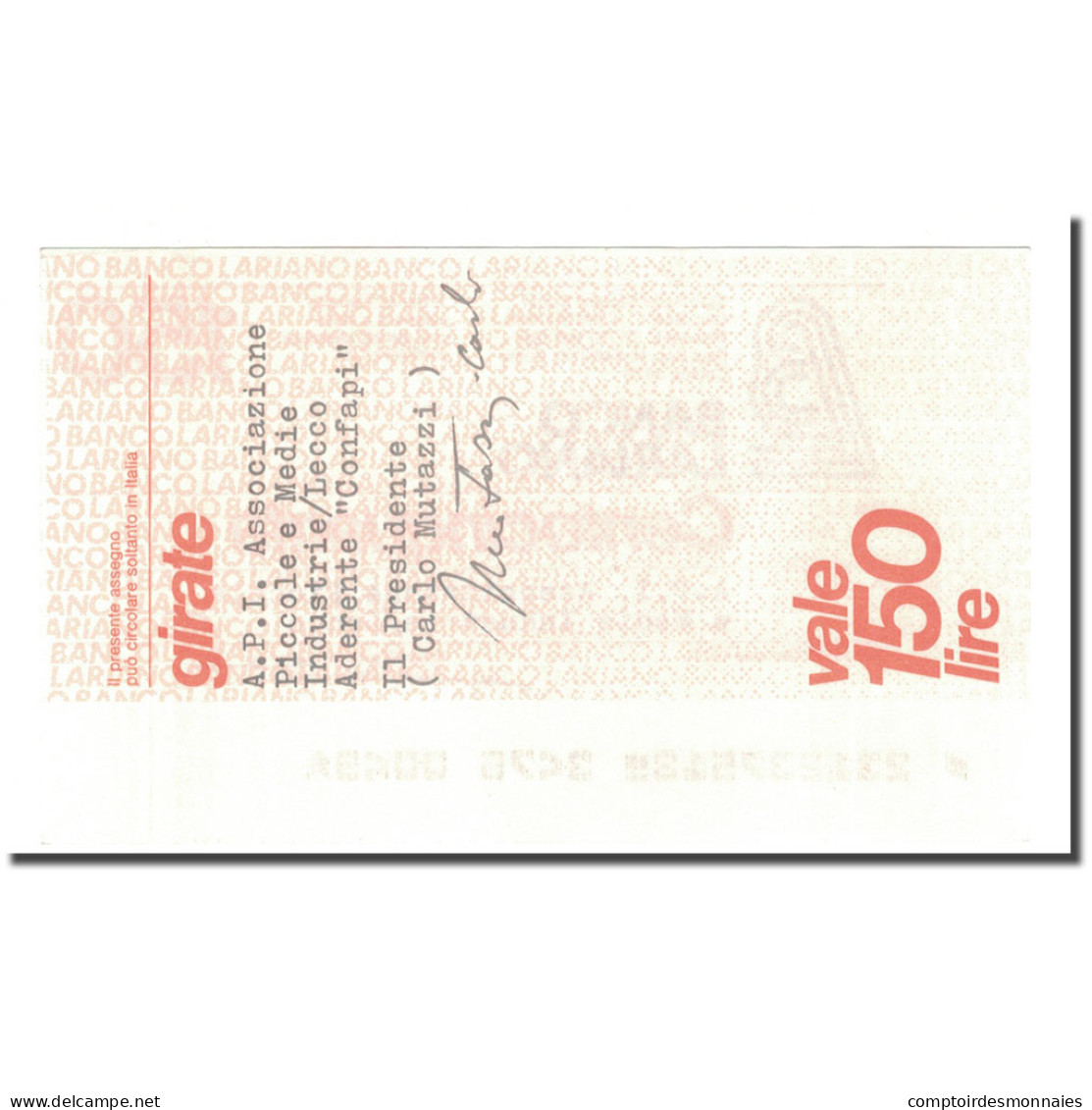 Billet, Italie, 150 Lire, 1977, 1977-01-10, NEUF - [10] Chèques