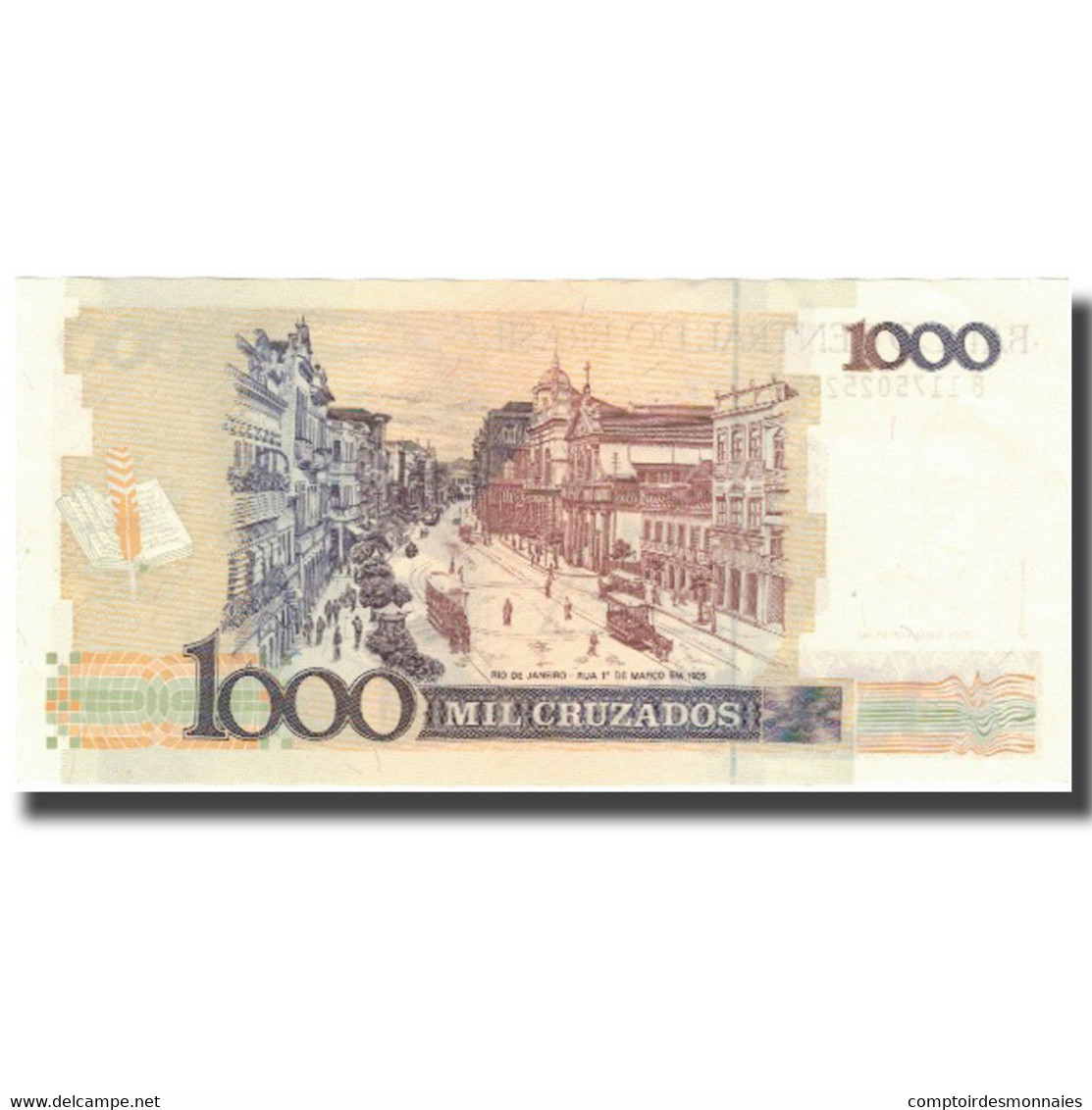 Billet, Brésil, 1 Cruzado Novo On 1000 Cruzados, Undated (1989), KM:216a, SUP - Brésil