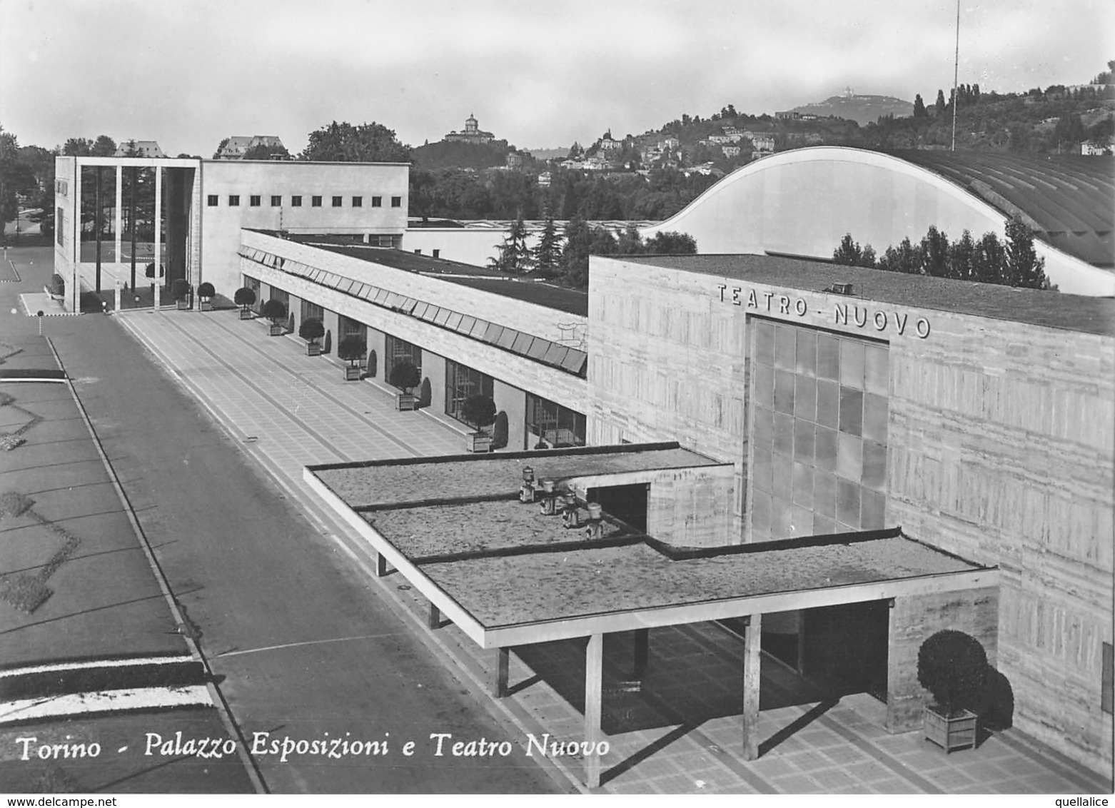 0742 "TORINO - PALAZZO ESPOSIZIONI E TEATRO NUOVO" VERA FOTO. CART NON SPED - Ausstellungen