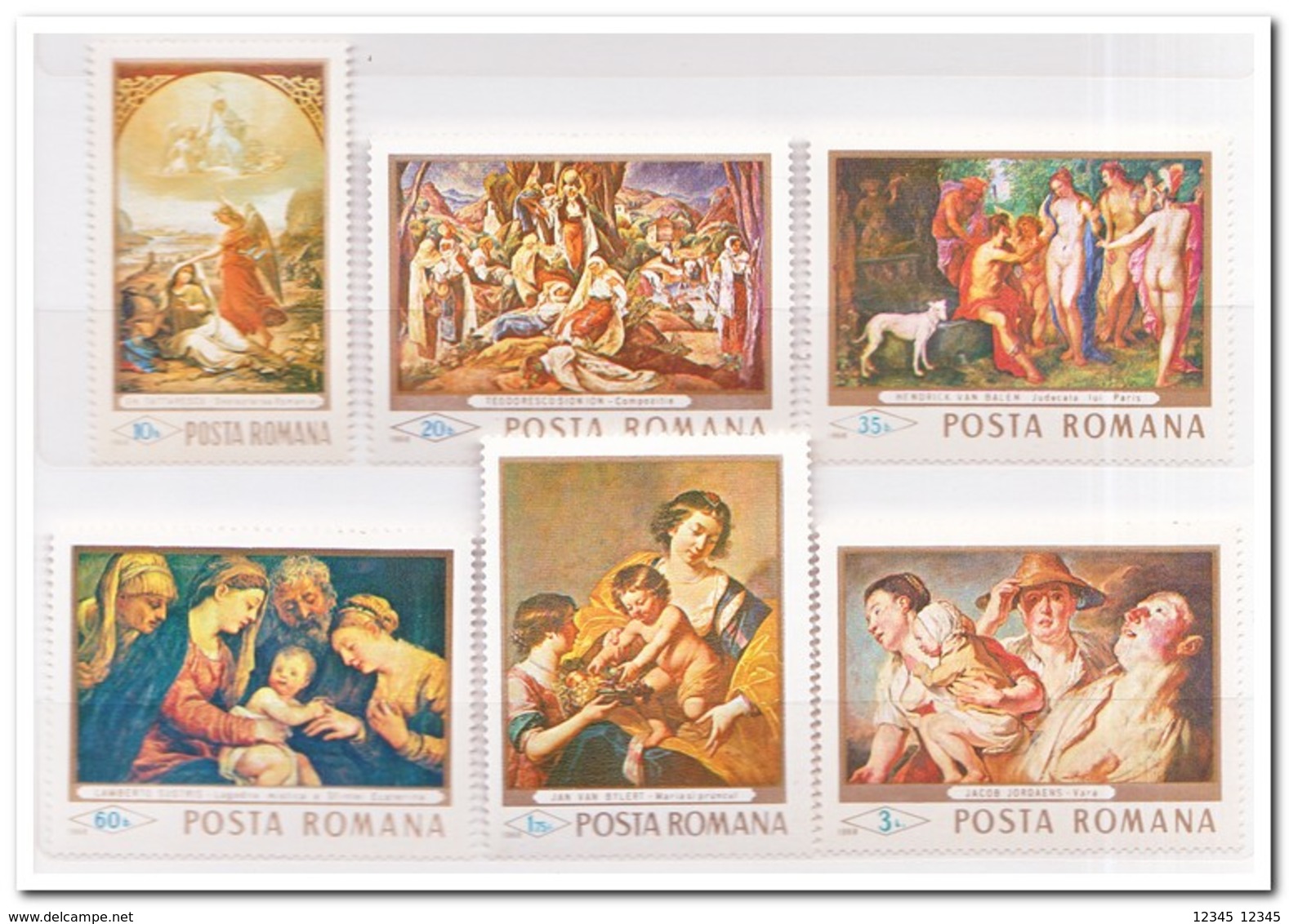 Roemenië 1968, Postfris MNH, Paintings - Ongebruikt