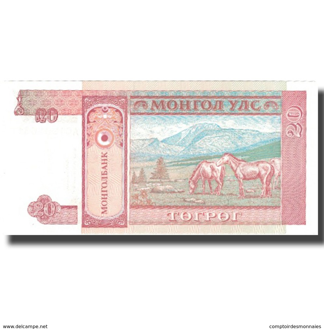 Billet, Mongolie, 20 Tugrik, Undated (1993), KM:55, SPL - Mongolie