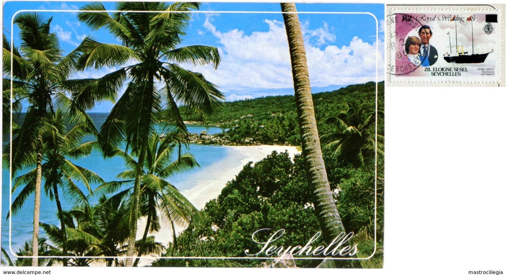 SEYCHELLES  LA DIGUE  Petit Anse Nice Stamp Royal Wedding 1981 - Seychelles