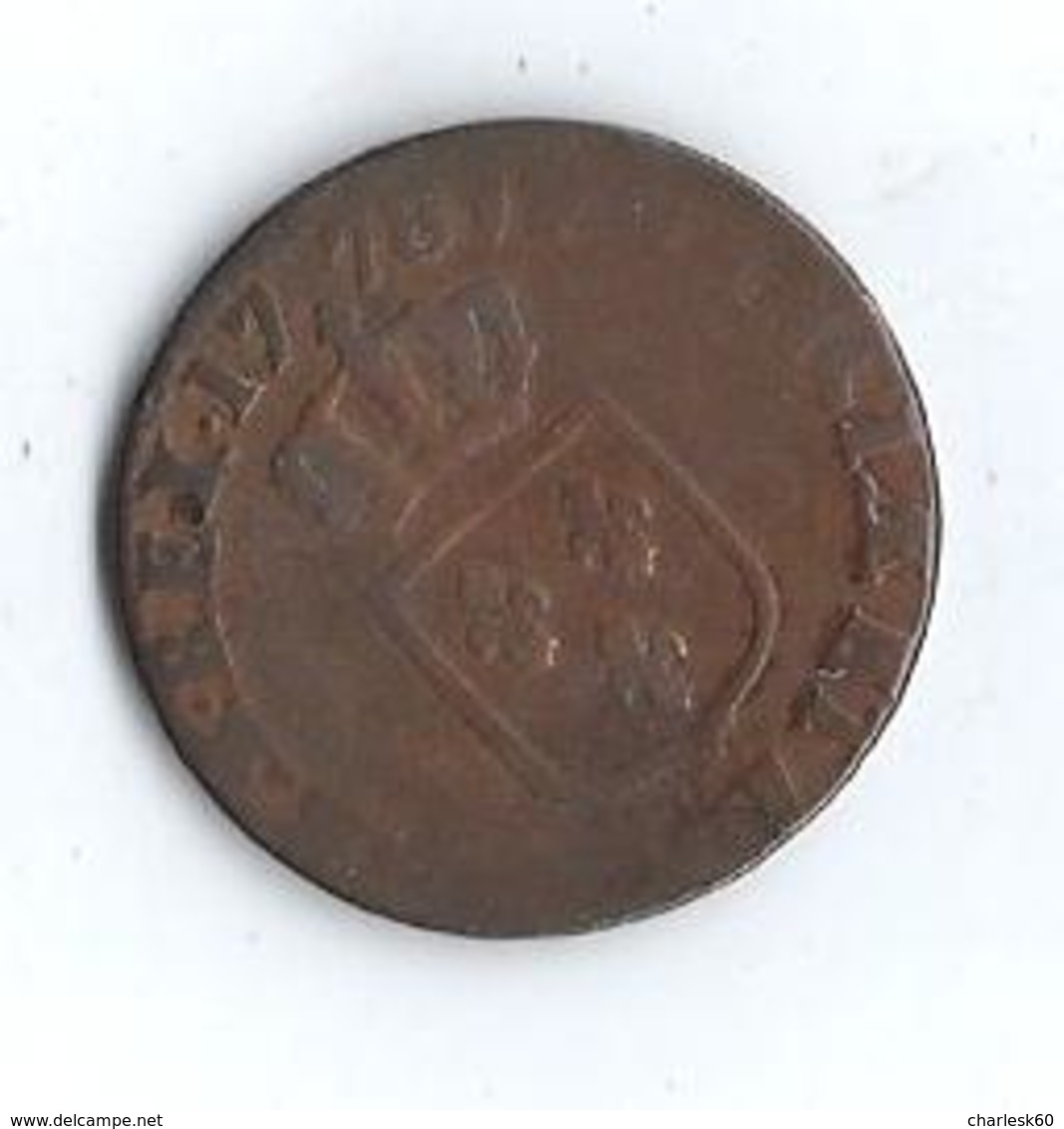 Monnaie, France, Louis XVI, 1/2 Sol à L\'Ecu 1778 Lille - 1774-1791 Lodewijjk XVI