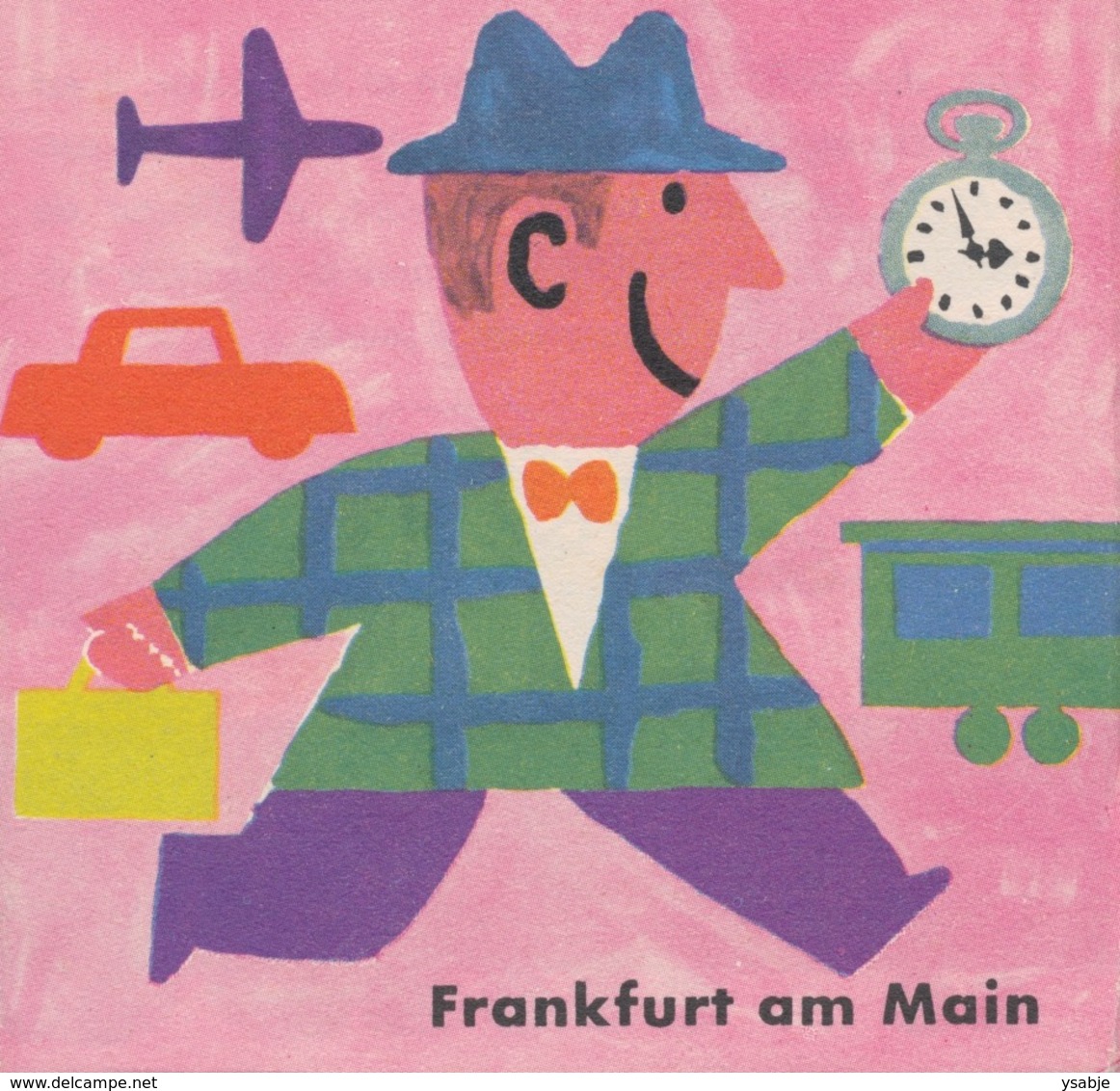 Vouwfoldertje - Frankfurt Am Main - Miniformaat (8x8cm) - 1958 - Dépliants Touristiques
