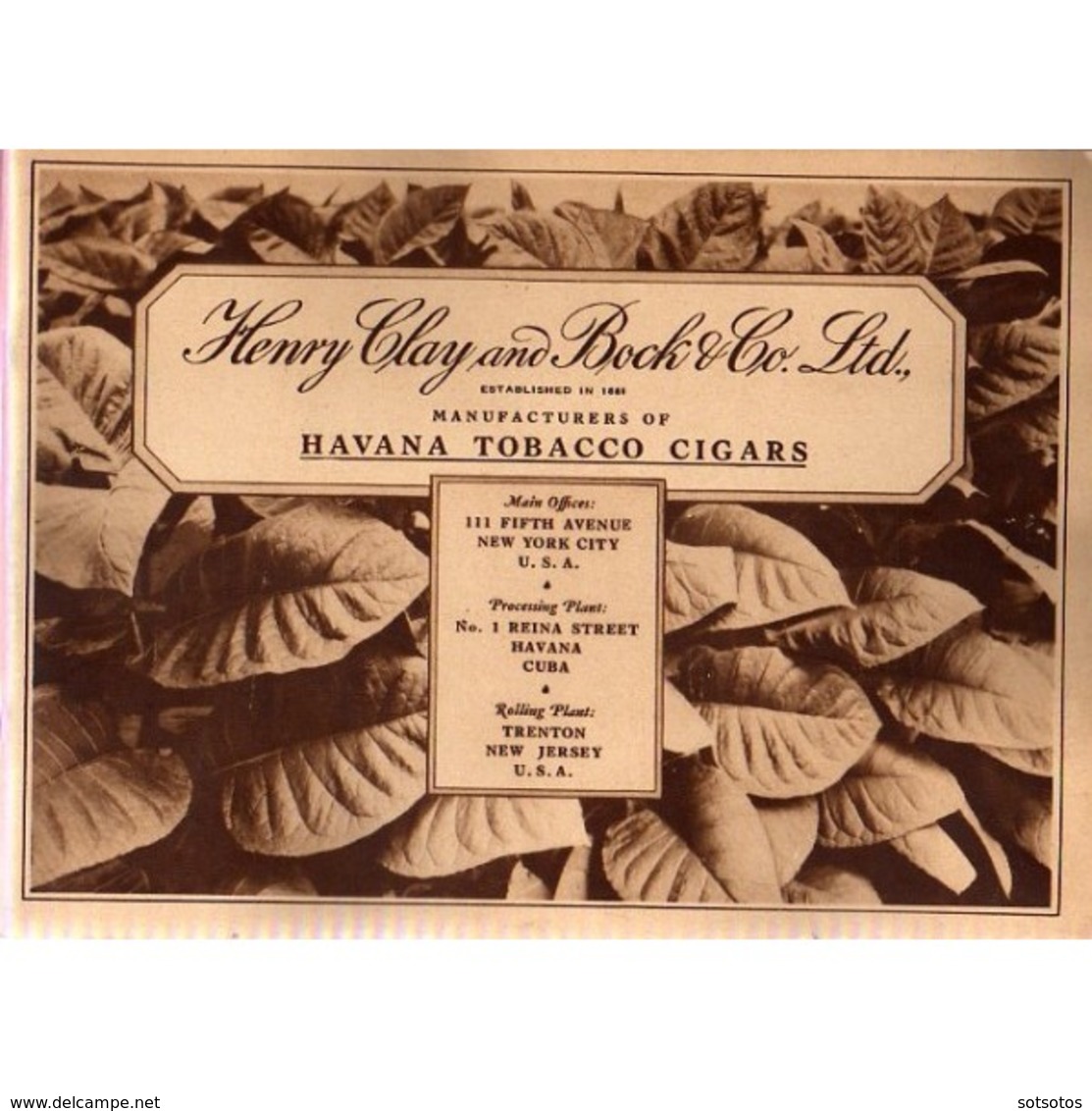 HAVANA TOBACCO CIGARS: Henry Clay And Bock & Co Ltd NICE With 40 Pages Of Photos - Other & Unclassified