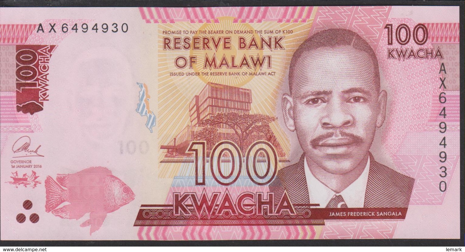 Malawi 100 Kwacha 2016 P65b UNC - Malawi