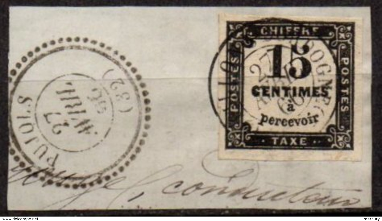 FRANCE - 15 C. Oblitéré Sur Fragment - 1859-1959 Used