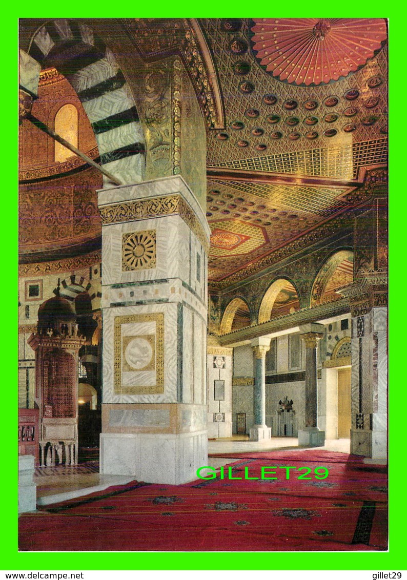 JERUSALEM, ISRAEL - VIEW INSIDE THE MOSQUE OF THE DOME OF THE ROCK - - Israel