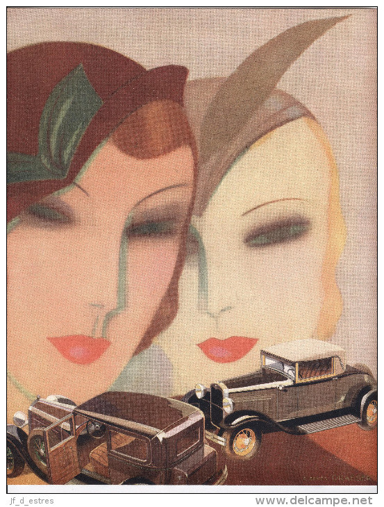 Autos Chenard Et Walcker Gravure Art Déco D'après Draeger. Page De Revue ? 1930 - Auto's