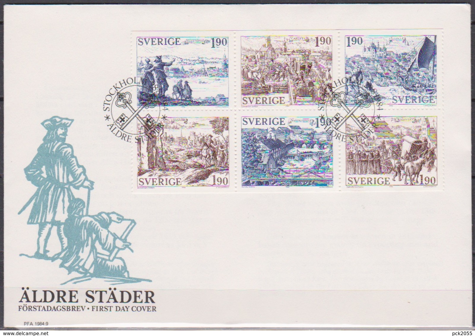 Schweden FDC 1984 Mi-Nr.1292 - 1297 Alte Städteansichten ( D 6680) Günstige Versandkosten - FDC