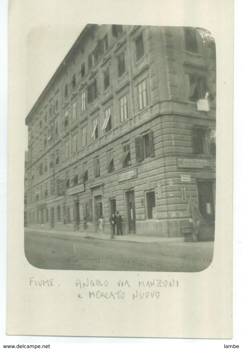 FIUME - Angolo Via Manzoni E Mercato Nuovo - RPPC - Kroatien