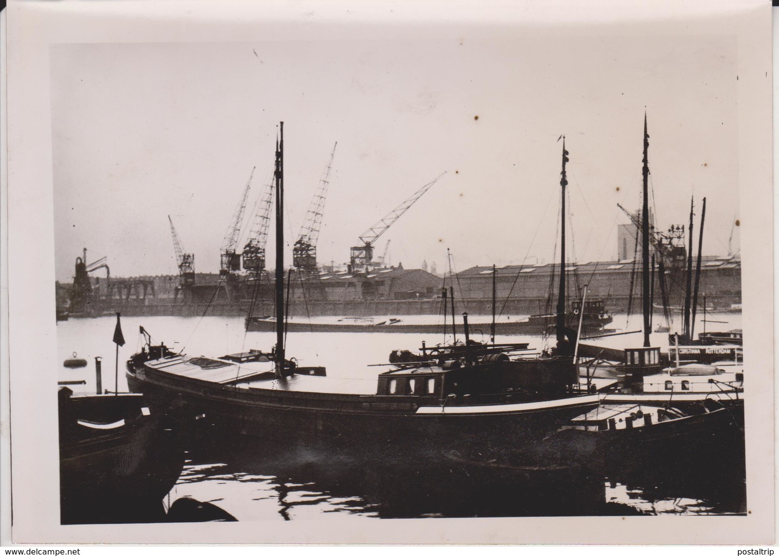 ROTTERDAM MASSHAVENS WERK ENGLISCHER BLOCKADE     KRIEGSMARINE FOTO DE PRESSE WW2 WWII WORLD WAR 2 WELTKRIEG - Barcos